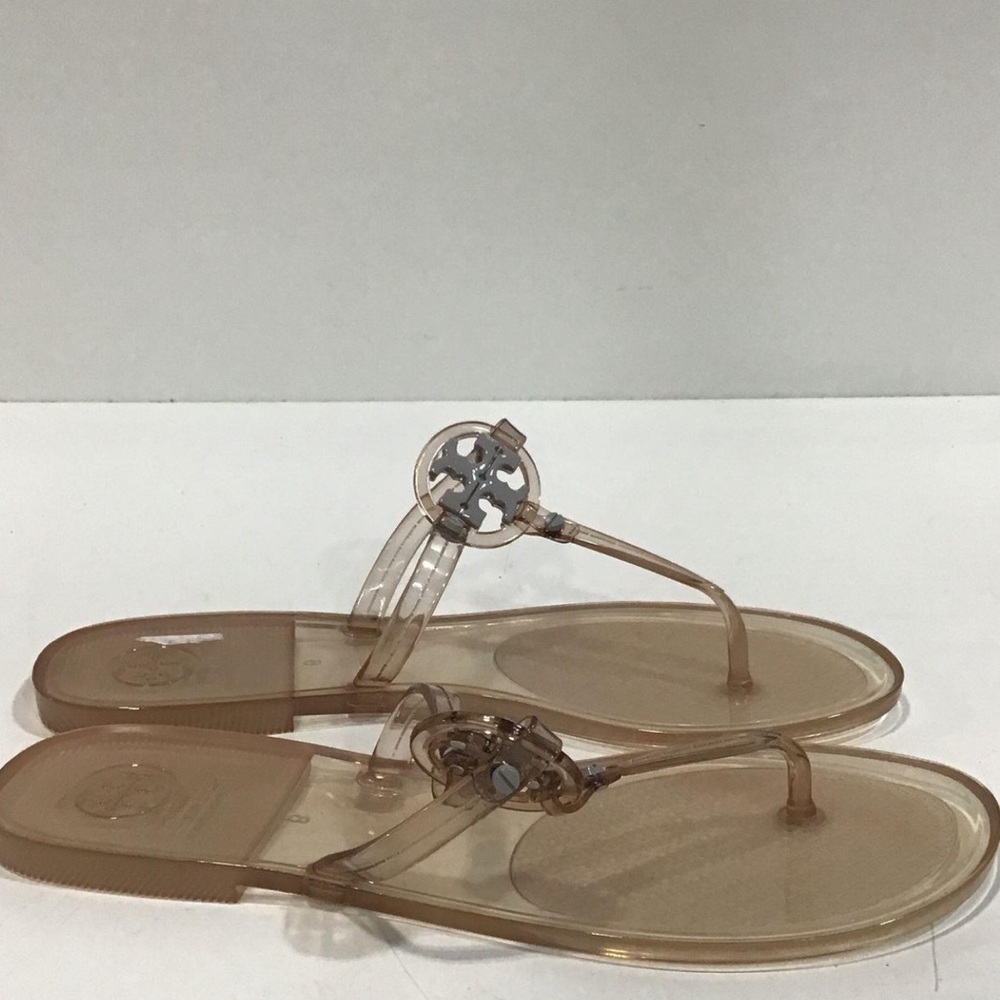 Tory Burch Women's Mini Miller Jelly Tan Sandals Size 8 - Picture 4 of 6